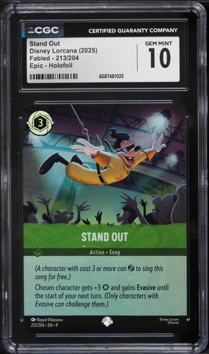 2025 Disney Lorcana Fabled Epic Holofoil Stand Out #213 CGC 10 GEM MINT