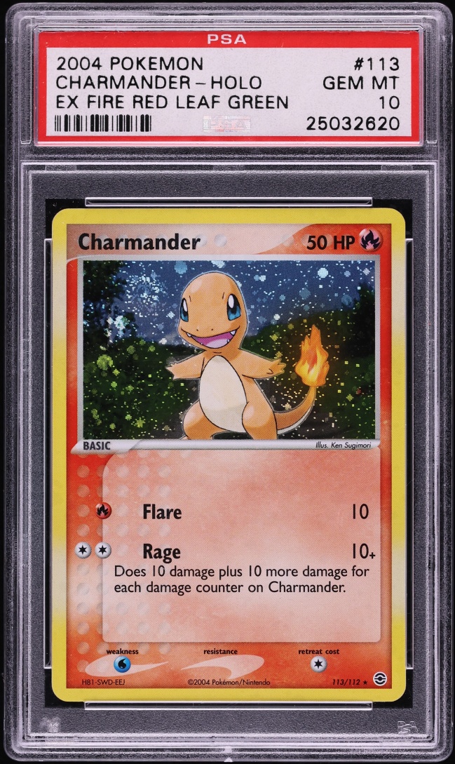2004 Pokemon EX Fire Red & Leaf Green Holo Charmander #113 PSA 10 GEM MINT