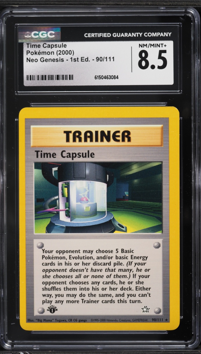 2000 Pokemon Neo Genesis 1st Edition Time Capsule #90 CGC 8.5 NM-MT+