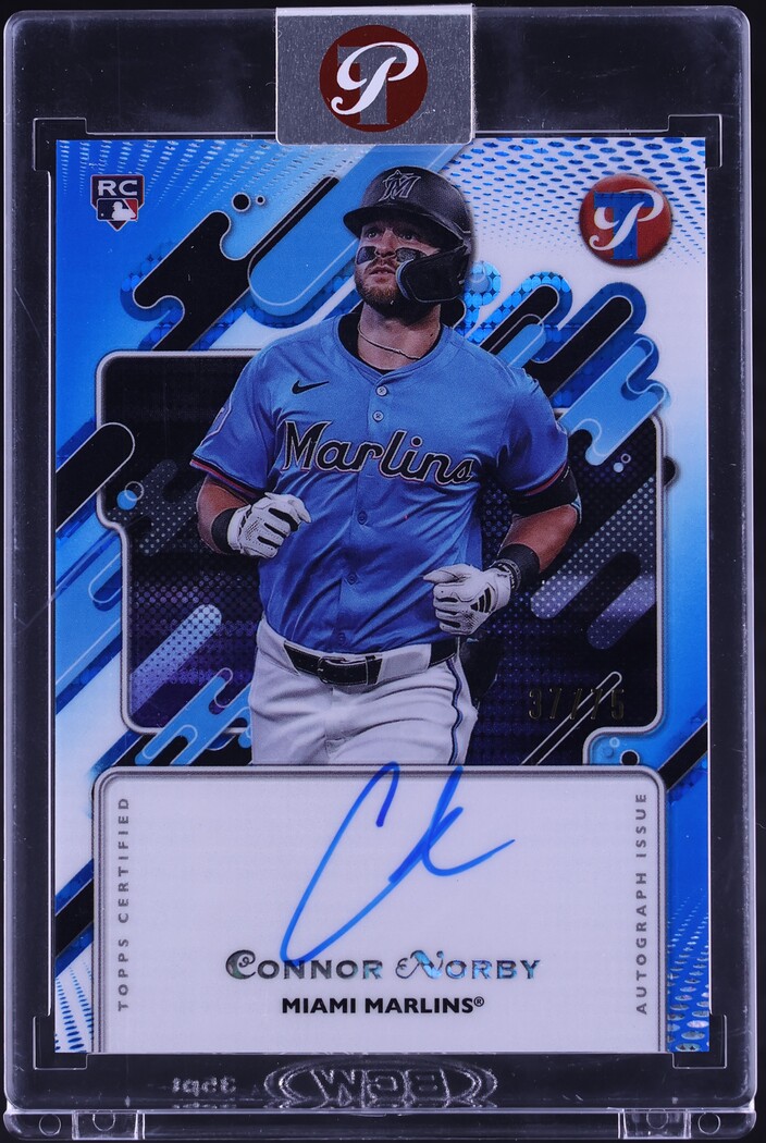 2025 Topps Pristine Blue Pristine Refractor Connor Norby ROOKIE AUTO /75 #PA-CNO