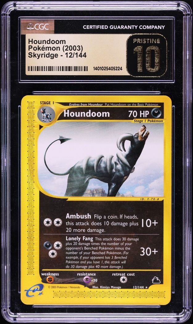 2003 Pokemon Skyridge Houndoom #12 CGC 10 PRISTINE