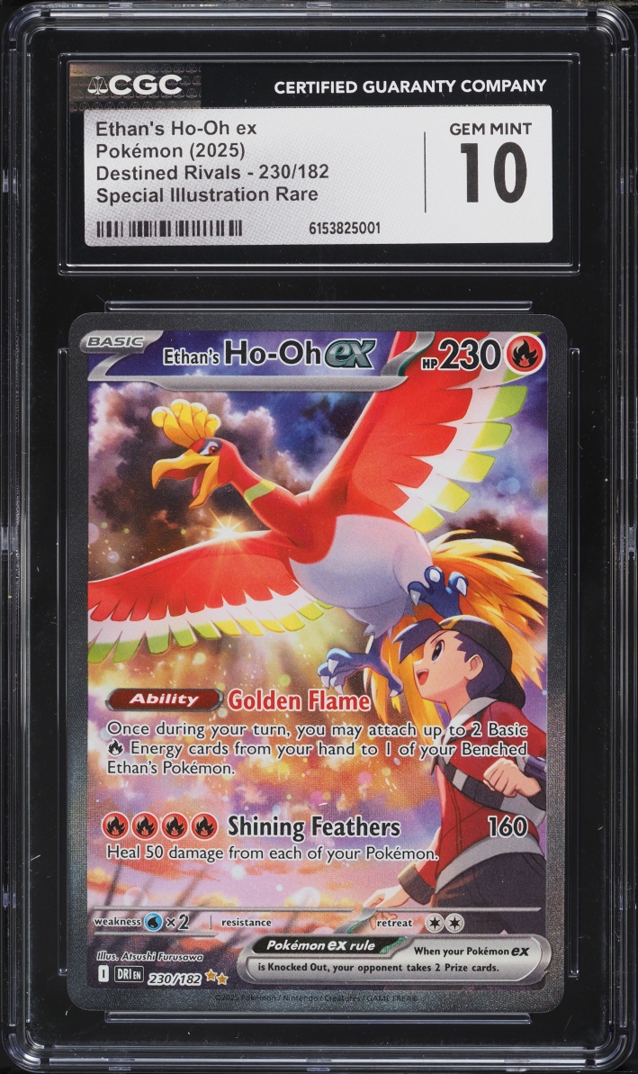 2025 Pokemon Scarlet & Violet Destined Rivals SIR Ethan's Ho-Oh ex #230 CGC 10 GEM MINT