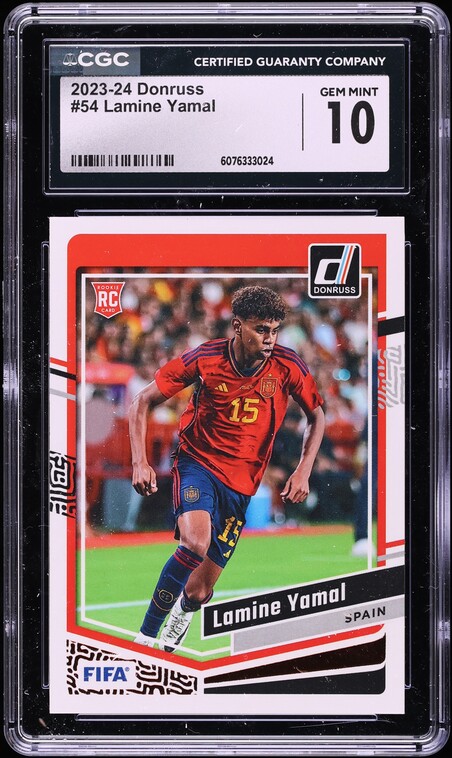 2023 Donruss FIFA Lamine Yamal ROOKIE #54 CGC 10 GEM MINT