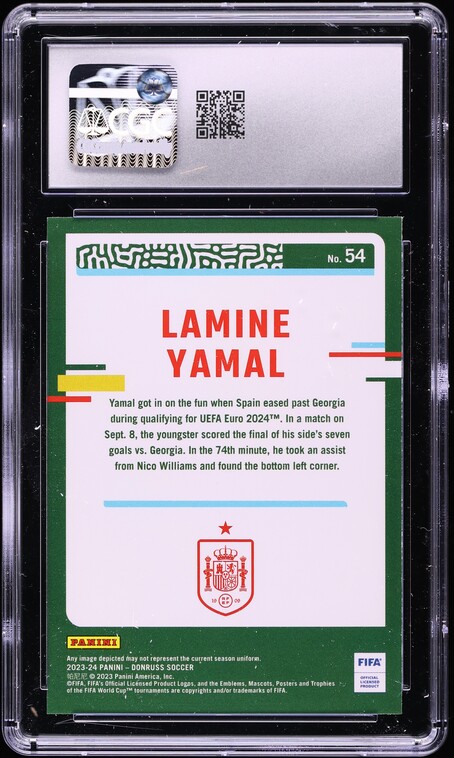 2023 Donruss FIFA Lamine Yamal ROOKIE #54 CGC 10 GEM MINT