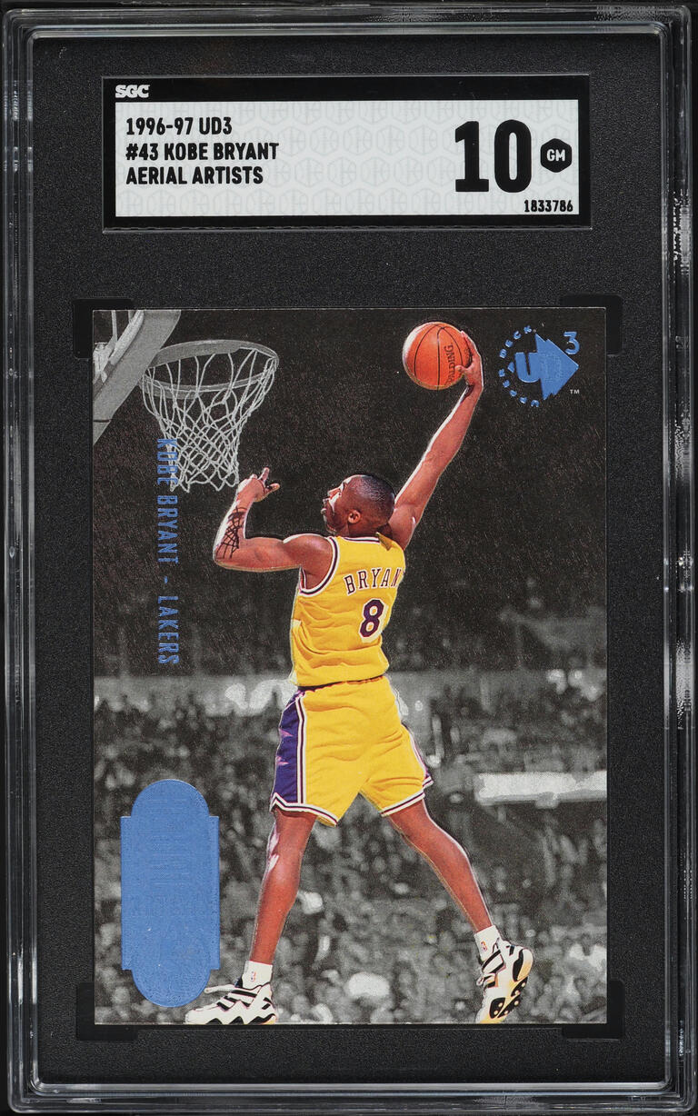 1996 UD3 Basketball Kobe Bryant ROOKIE #43 SGC 10 GEM MINT