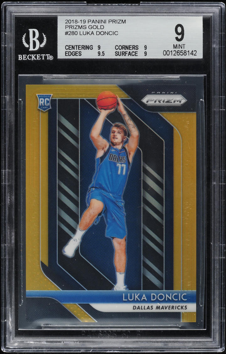 2018 Panini Prizm Gold Luka Doncic ROOKIE /10 #280 BGS 9 MINT