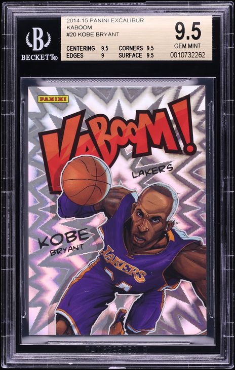 2014 Panini Excalibur Kaboom! Kobe Bryant #20 BGS 9.5 GEM MINT