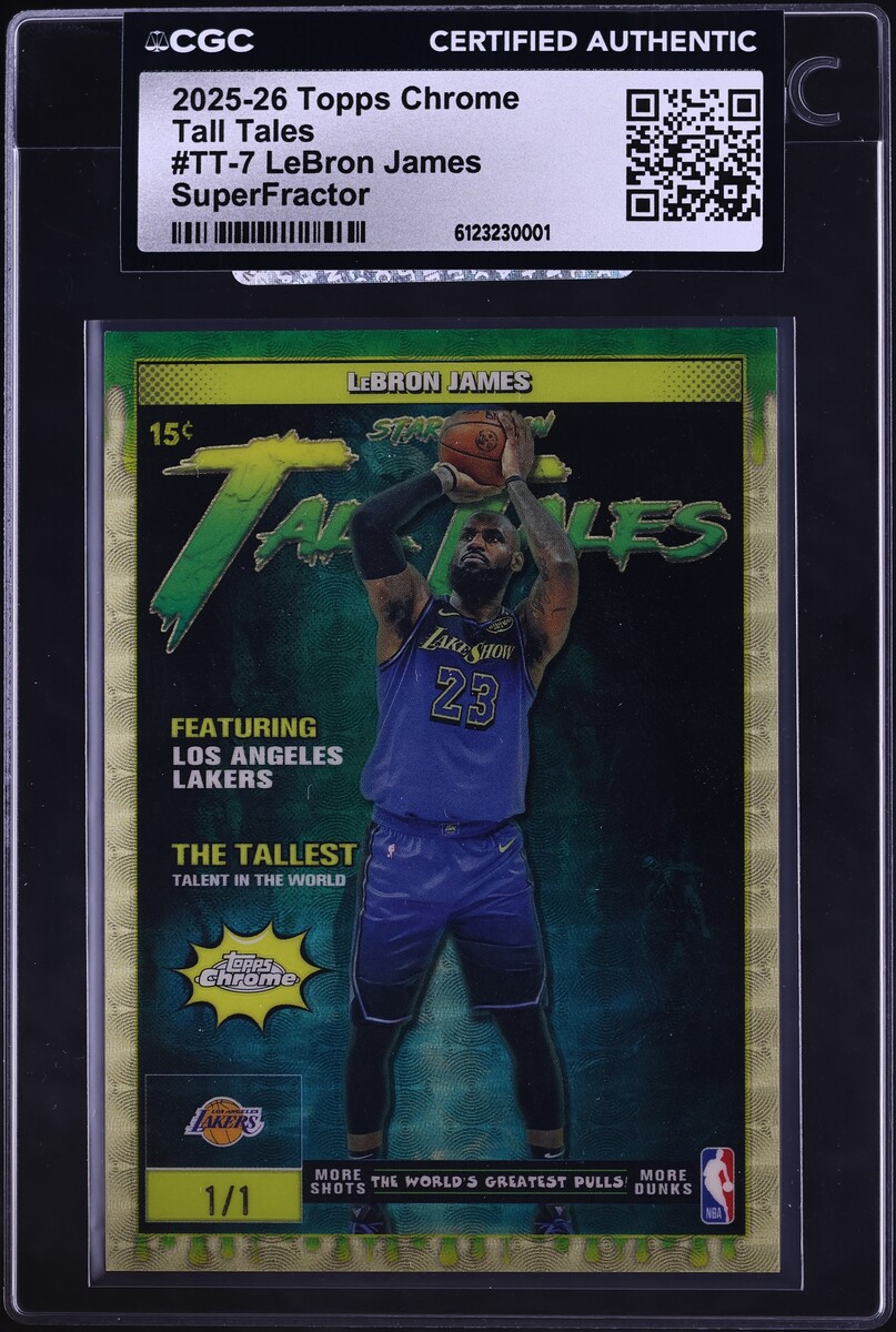 2025 Topps Chrome Tall Tales Superfractor LeBron James 1/1 #TT-7