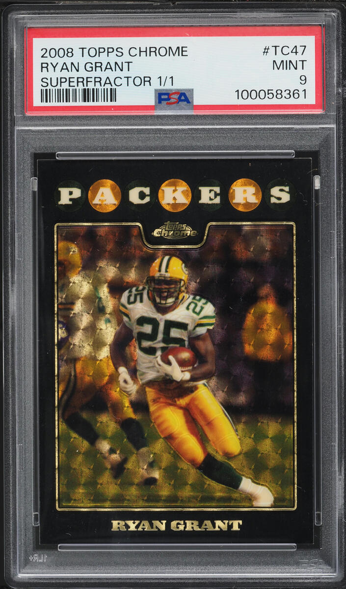 2008 Topps Chrome Superfractor Ryan Grant 1/1 #TC47 PSA 9 MINT