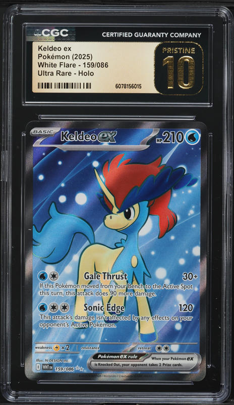2025 Pokemon Japanese SV White Flare SAR Keldeo ex #169 CGC