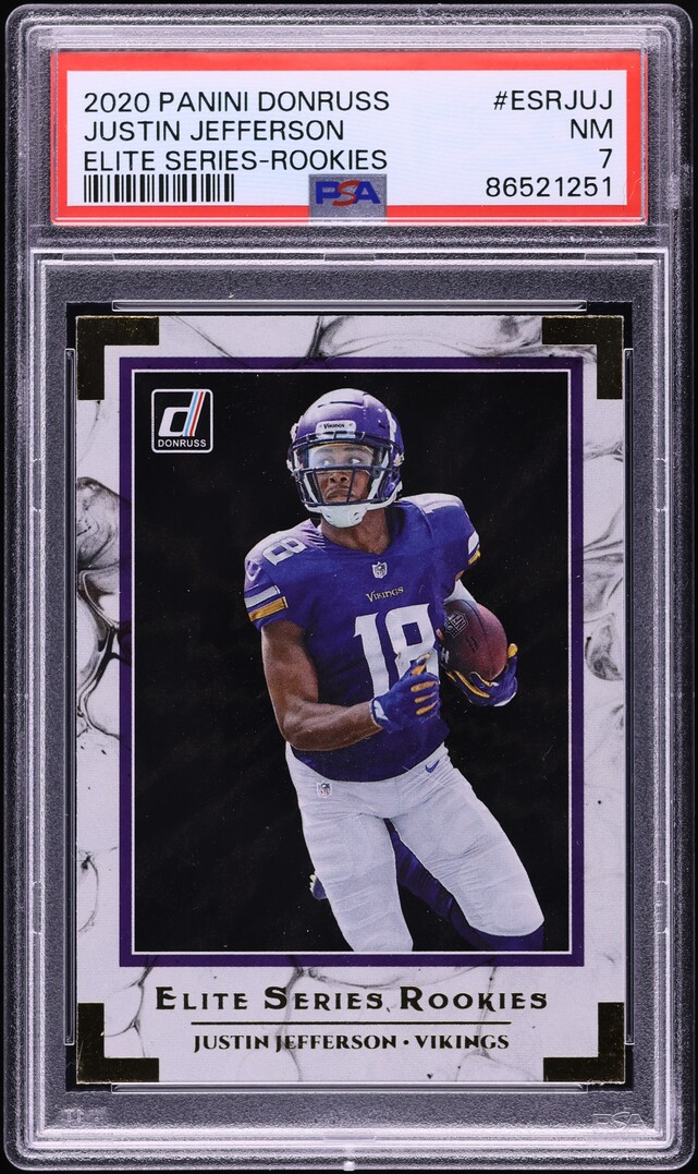 2020 Donruss Elite Series Justin Jefferson ROOKIE #ESR-JUJ PSA 7 NRMT
