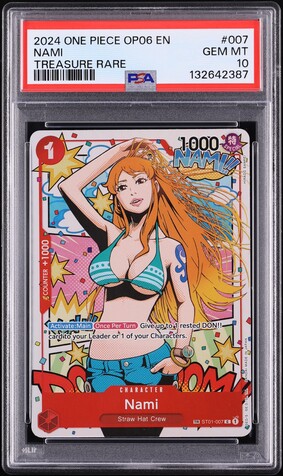 2024 One Piece Japanese Golden Deck Playing Cards Nami CGC 10 GEM