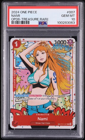 2024 One Piece Japanese Golden Deck Playing Cards Nami CGC 10 GEM