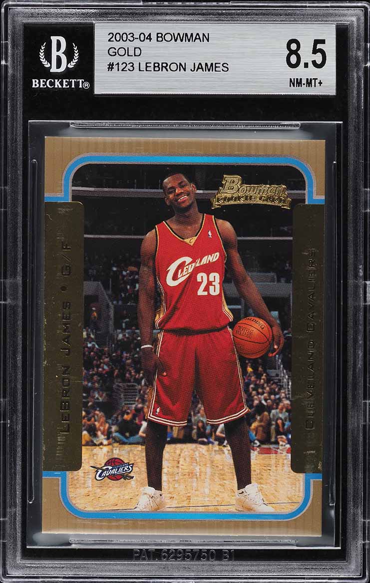 2003 Bowman Rookies & Stars Gold Lebron James ROOKIE RC #123 BGS 8.5
