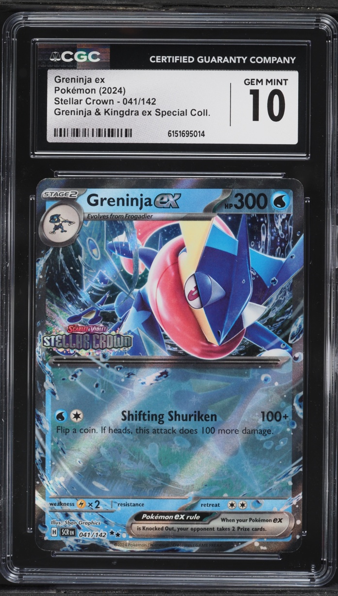 2024 Pokemon Scarlet & Violet Stellar Crown Special Collection Holo Greninja EX #041 CGC 10 GEM