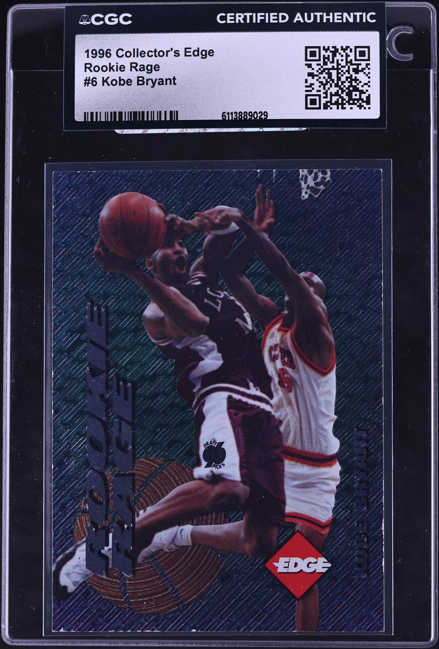 1996 Collector's Edge Rage Kobe Bryant ROOKIE #6 CGC AUTH