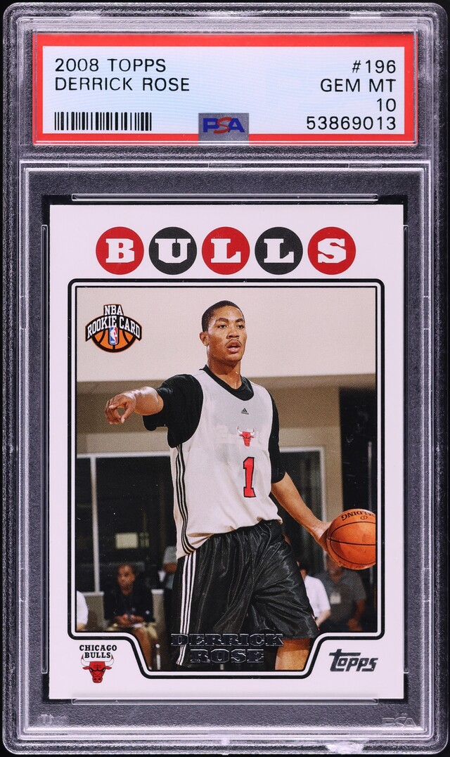 2008 Topps Basketball Derrick Rose ROOKIE #196 PSA 10 GEM MINT