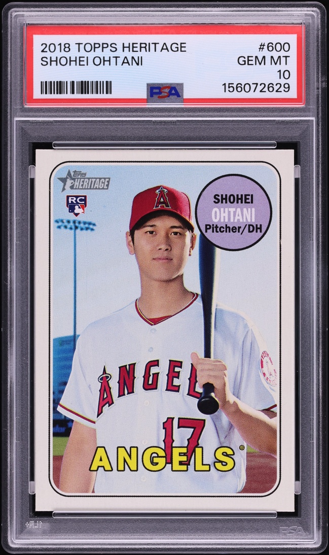 2018 Topps Heritage Shohei Ohtani ROOKIE #600 PSA 10 GEM MINT