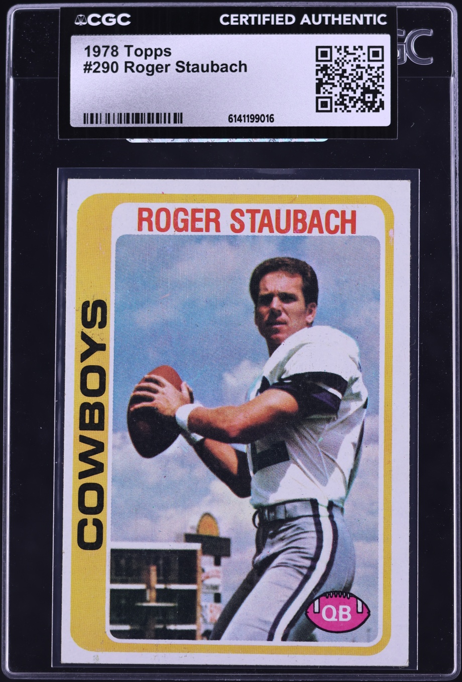 1978 Topps Football Roger Staubach #290 CGC AUTH