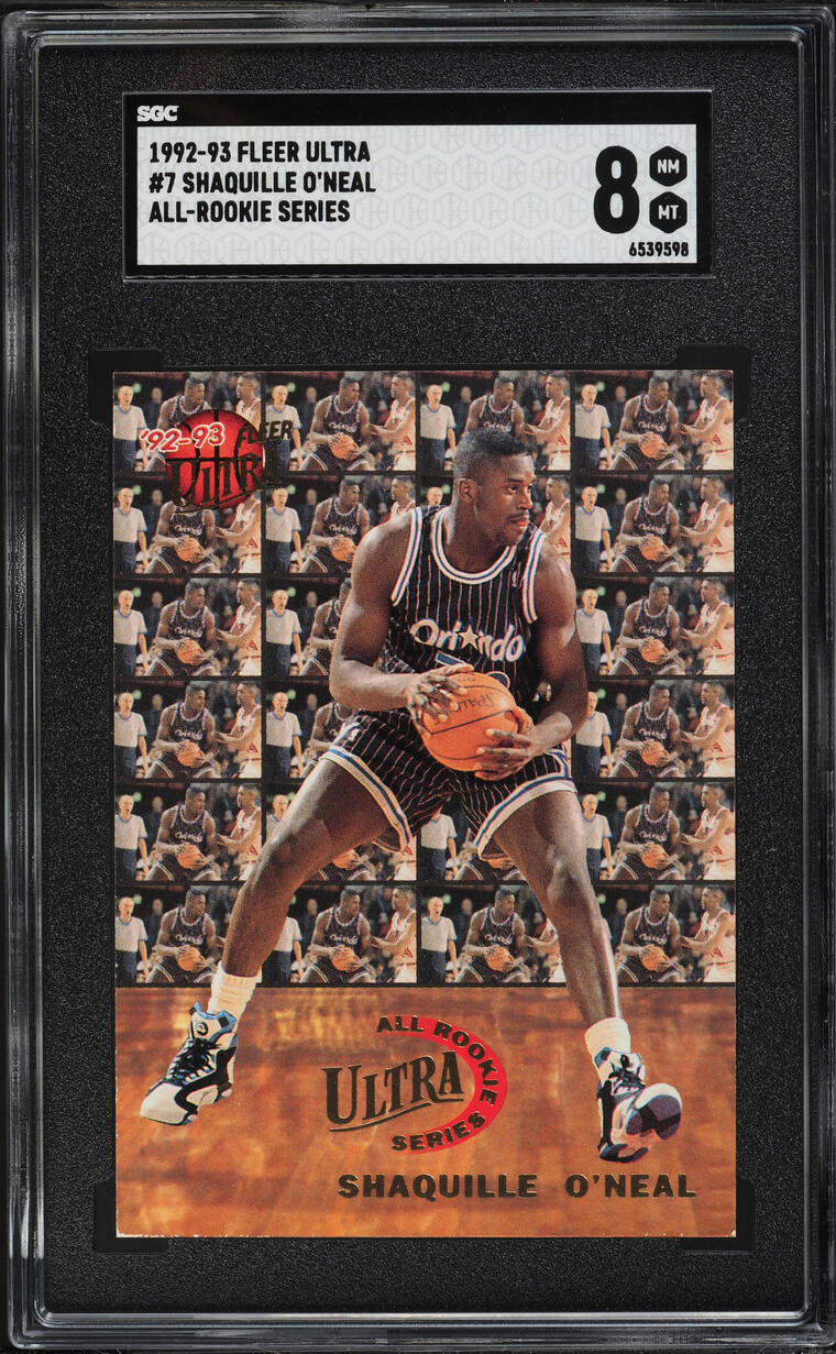 1992 Ultra All-Rookie Series Shaquille O'Neal ROOKIE #7 SGC 8 NM-MT