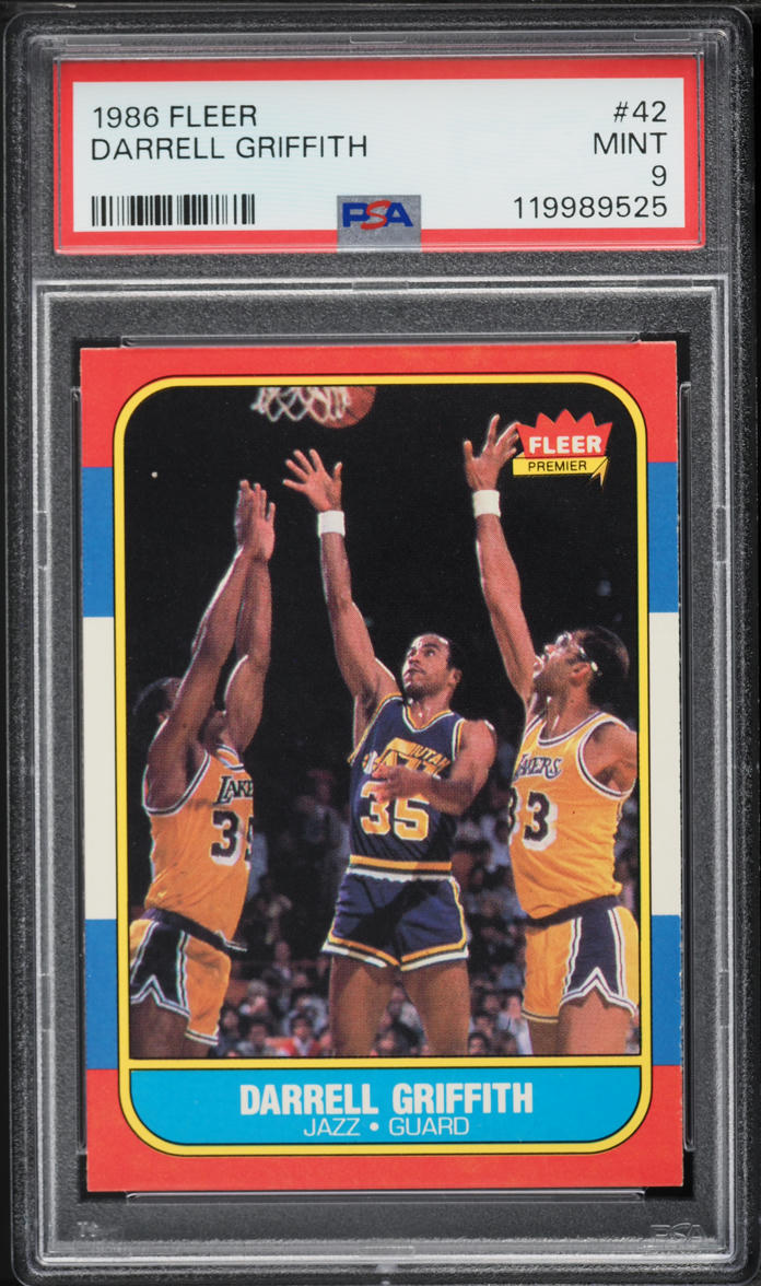 1986 Fleer Basketball Darrell Griffith #42 PSA 9 MINT