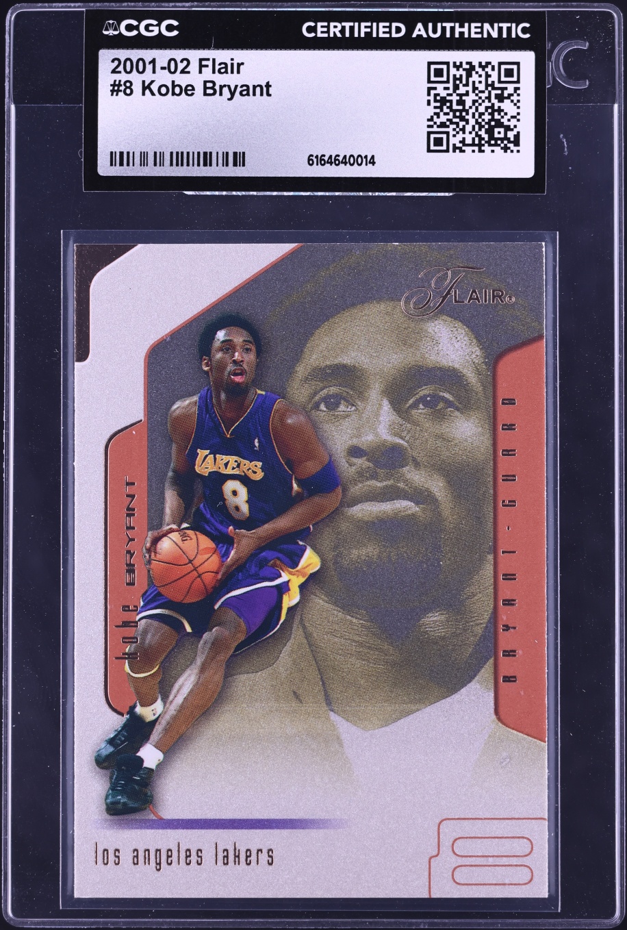 2001 Flair Kobe Bryant #8 CGC AUTH