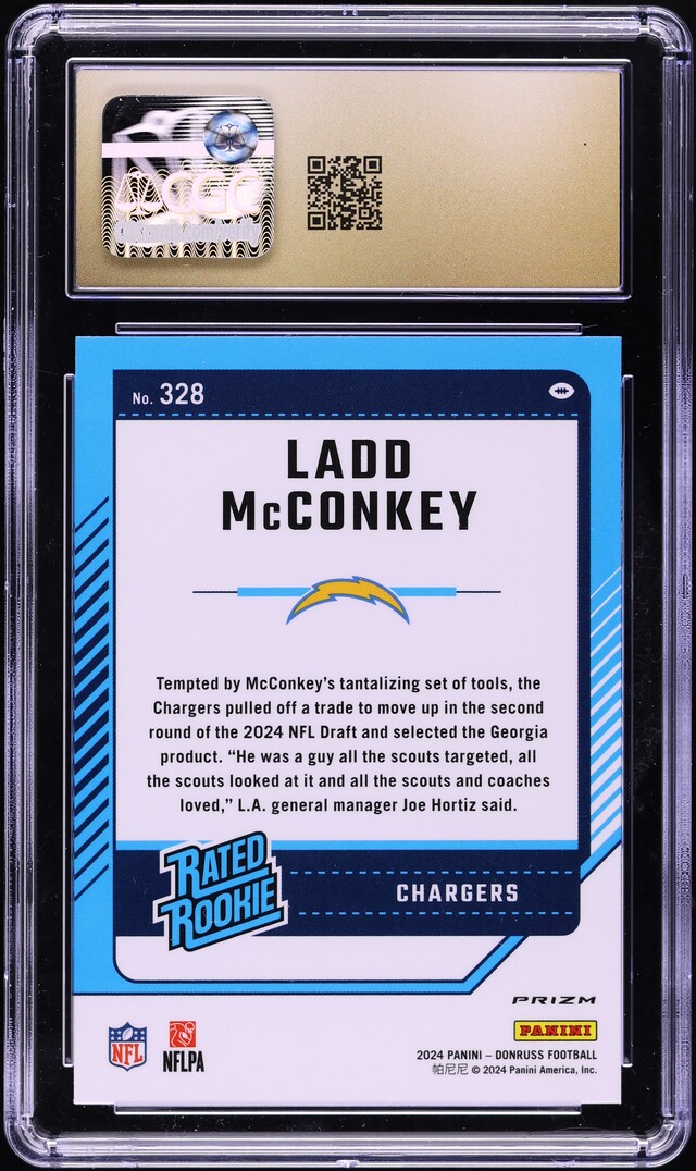 2024 Donruss Optic Preview Red Pandora Ladd McConkey ROOKIE #328 CGC 10 PRISTINE