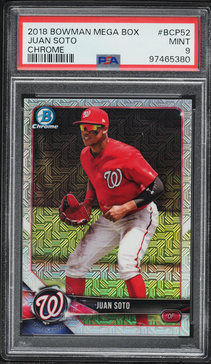 2018 Bowman Chrome Mega Box Juan Soto PROSPECT #BCP52 PSA 9 MINT