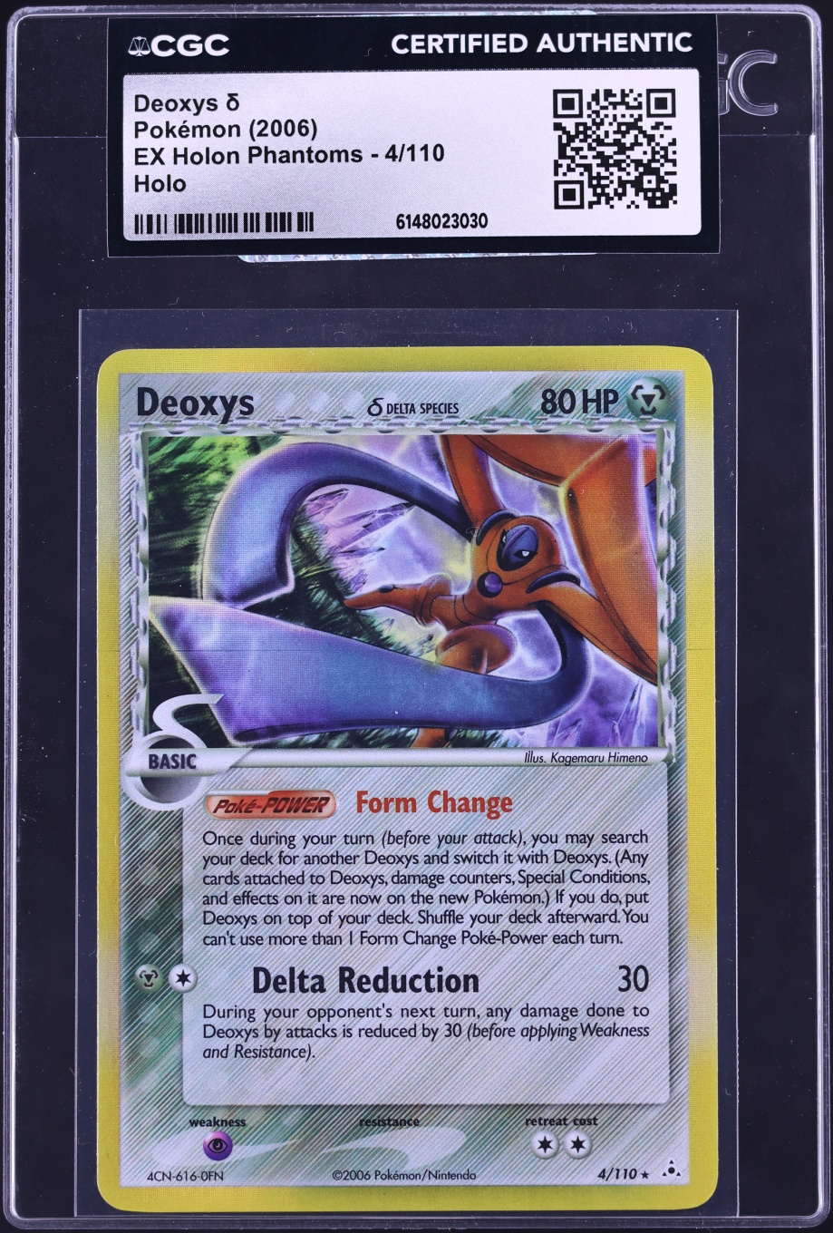2006 Pokemon EX Holon Phantoms Holo Deoxys #4 CGC AUTH