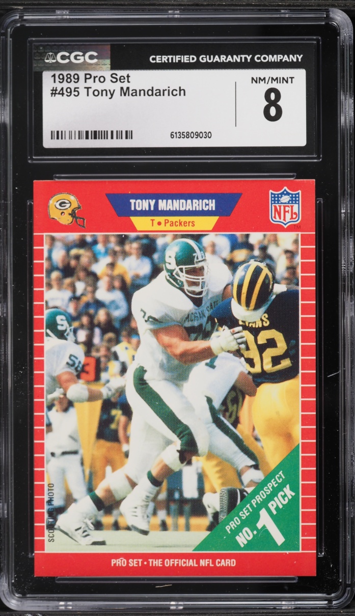 1989 Pro Set Tony Mandarich #495 CGC 8 NM-MT