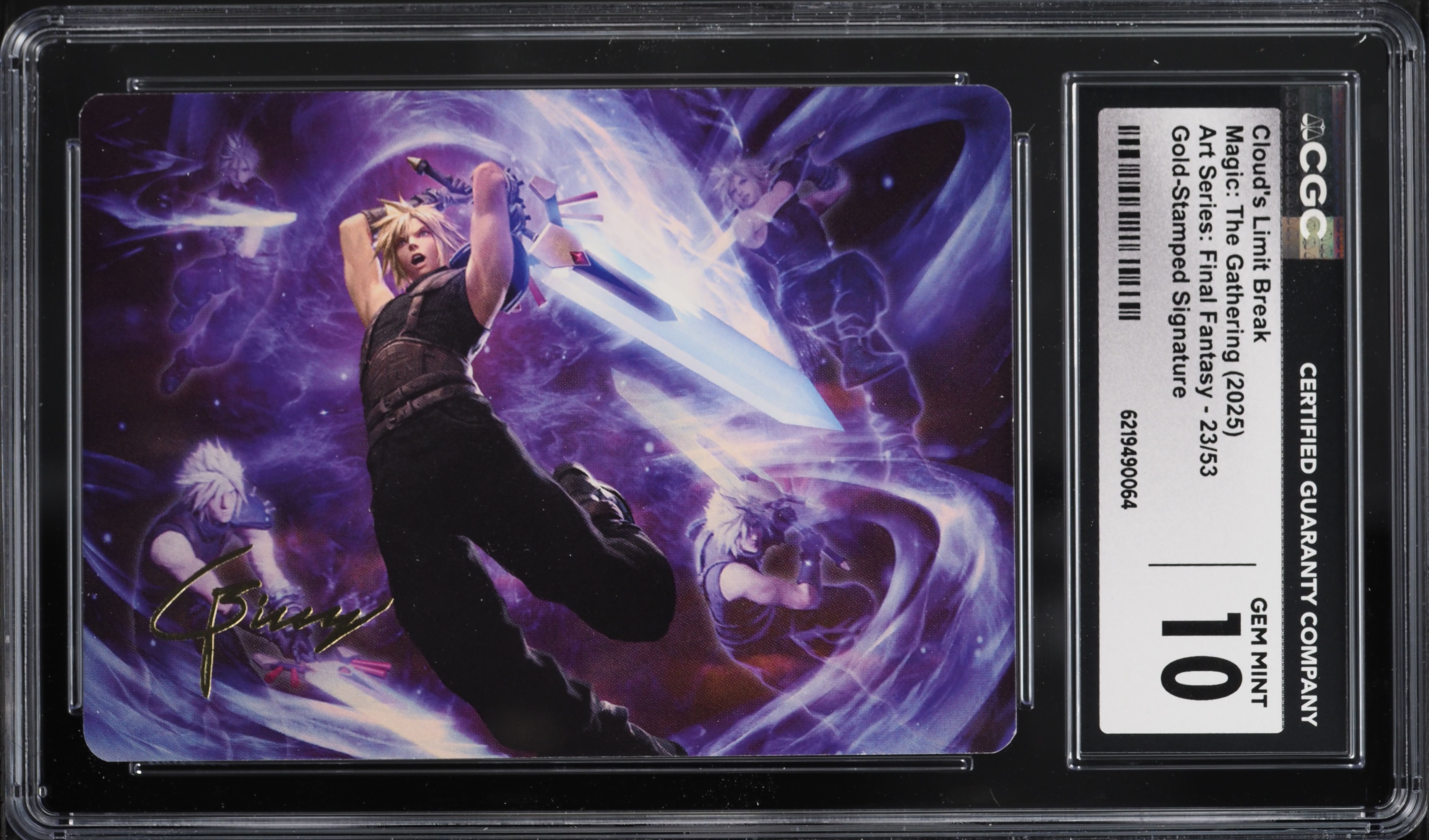 2025 Magic The Gathering MTG Art Series Final Fantasy Gold-Stamped Cloud's Limit Break CGC 10