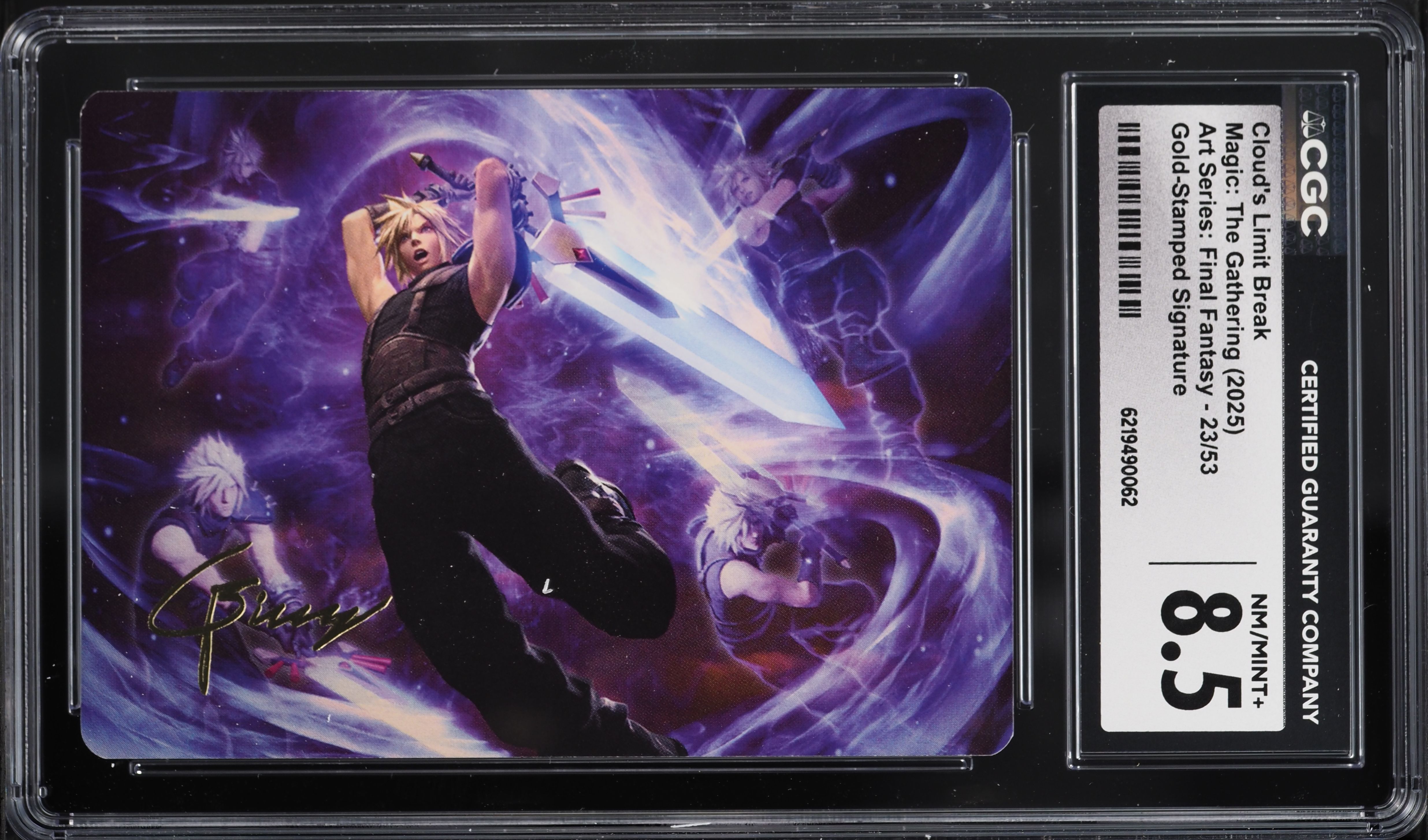 2025 Magic The Gathering MTG Art Series Final Fantasy Gold Stamped Cloud's Limit Break CGC 8.5
