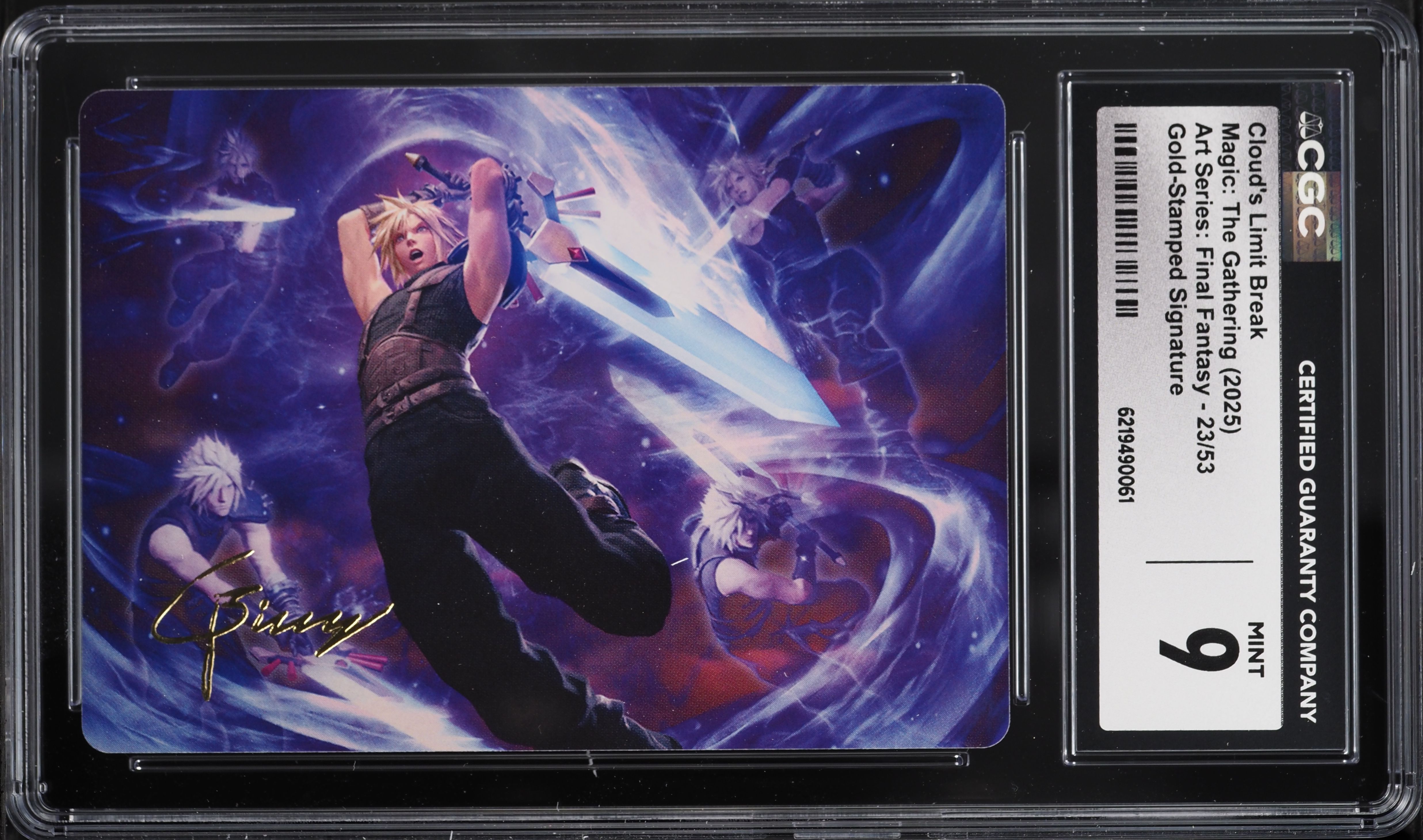 2025 Magic The Gathering MTG Art Series Final Fantasy Gold-Stamped Cloud's Limit Break CGC 9