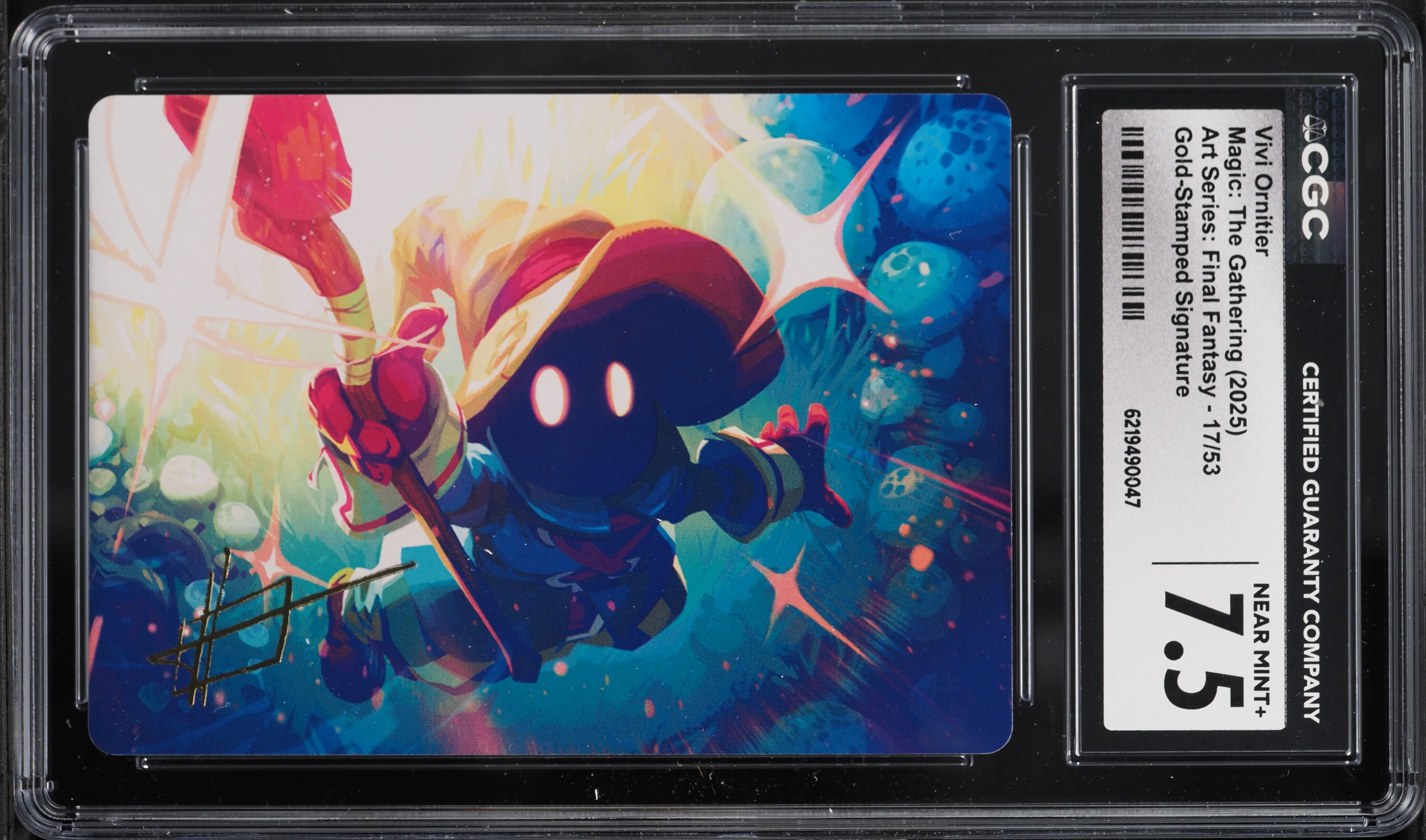 2025 Magic The Gathering MTG Art Series Final Fantasy Gold Stamped Vivi Ornitier #17 CGC 7.5