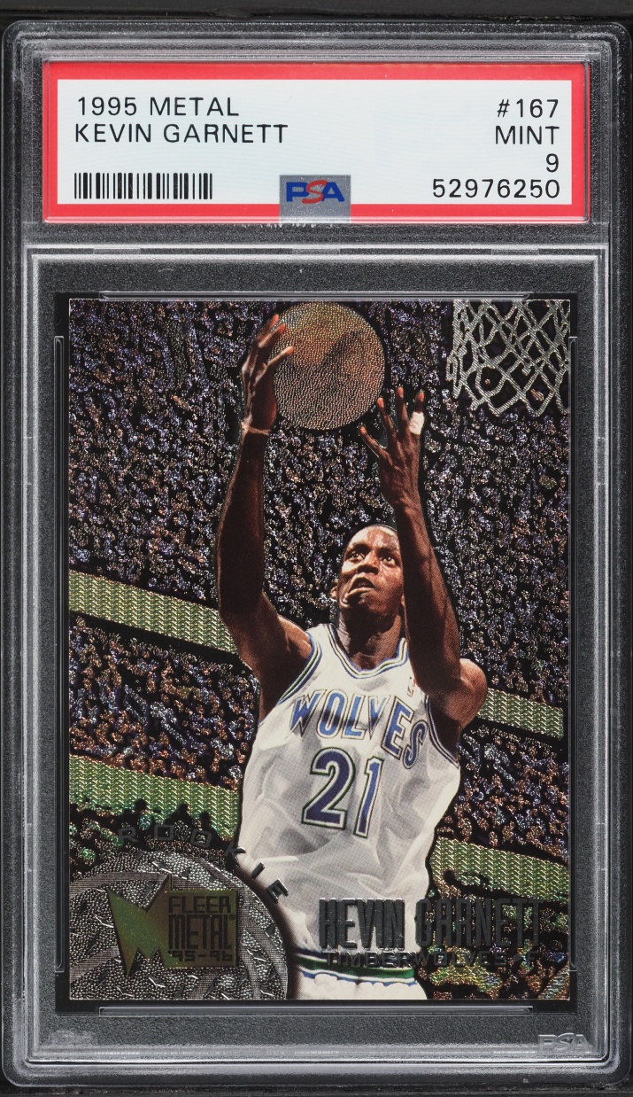 1995 Metal Basketball Kevin Garnett ROOKIE #167 PSA 9 MINT