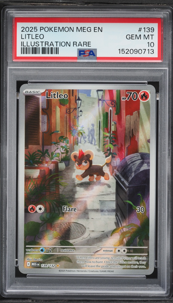 2025 Pokemon Mega Evolution IR Litleo #139 PSA 10 GEM MINT