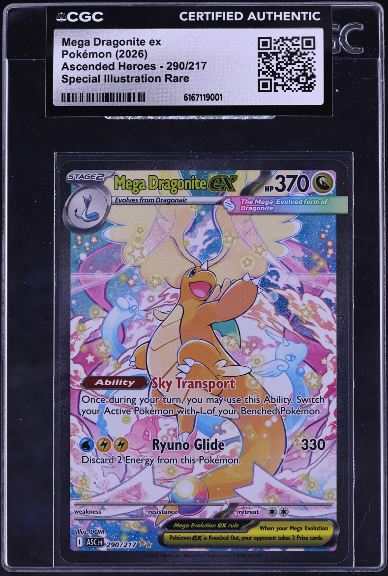 2026 Pokemon Mega Evolution Ascended Heroes SIR Mega Dragonite Ex #290 CGC AUTH
