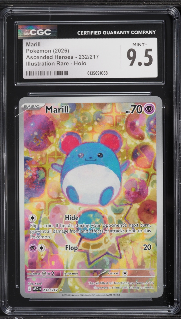 2026 Pokemon Mega Evolution Ascended Heroes IR Marill #232 CGC 9.5 MINT+