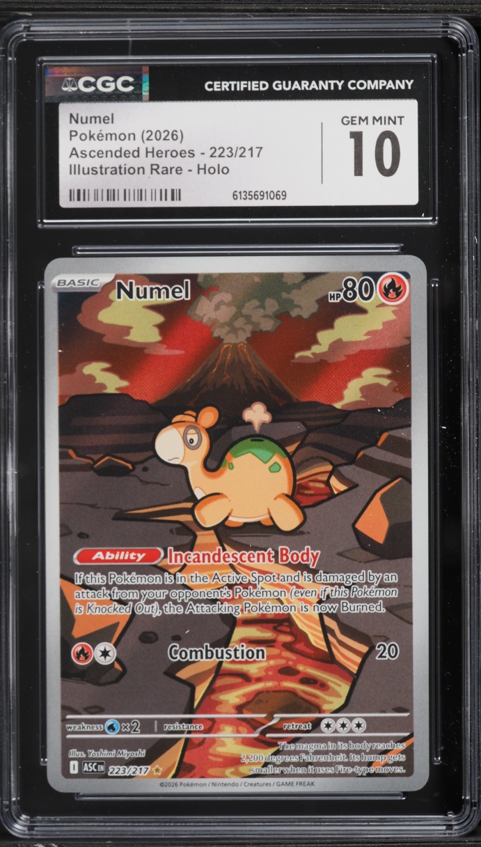 2026 Pokemon Mega Evolution Ascended Heroes IR Numel #223 CGC 10 GEM MINT