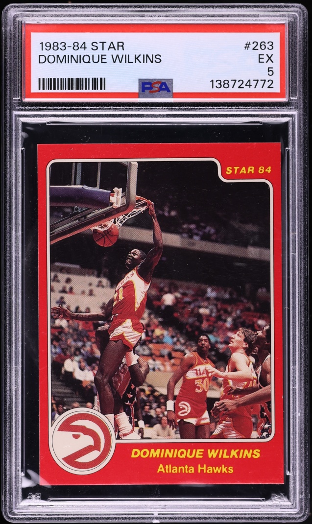 1983 Star Basketball Dominique Wilkins ROOKIE #263 PSA 5 EX