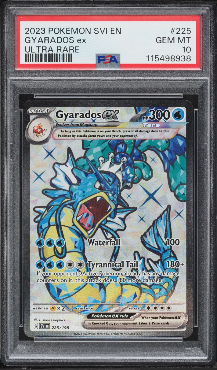 2023 Pokemon Scarlet & Violet Full Art Gyarados ex #225 PSA 10 GEM MINT