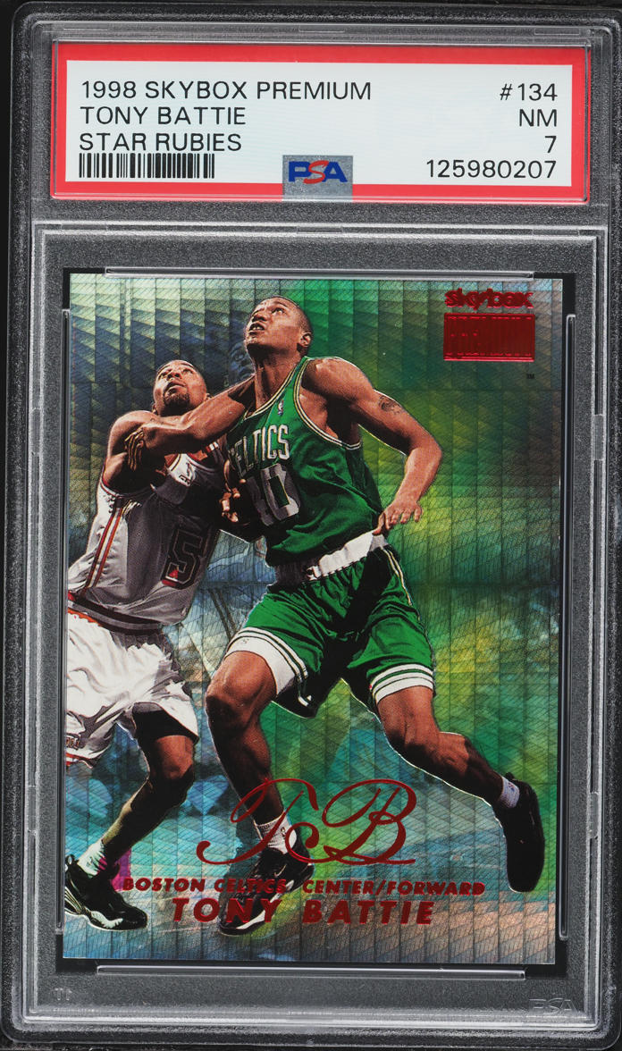 1998 Skybox Premium Star Rubies Tony Battie /50 #134 PSA 7 NRMT