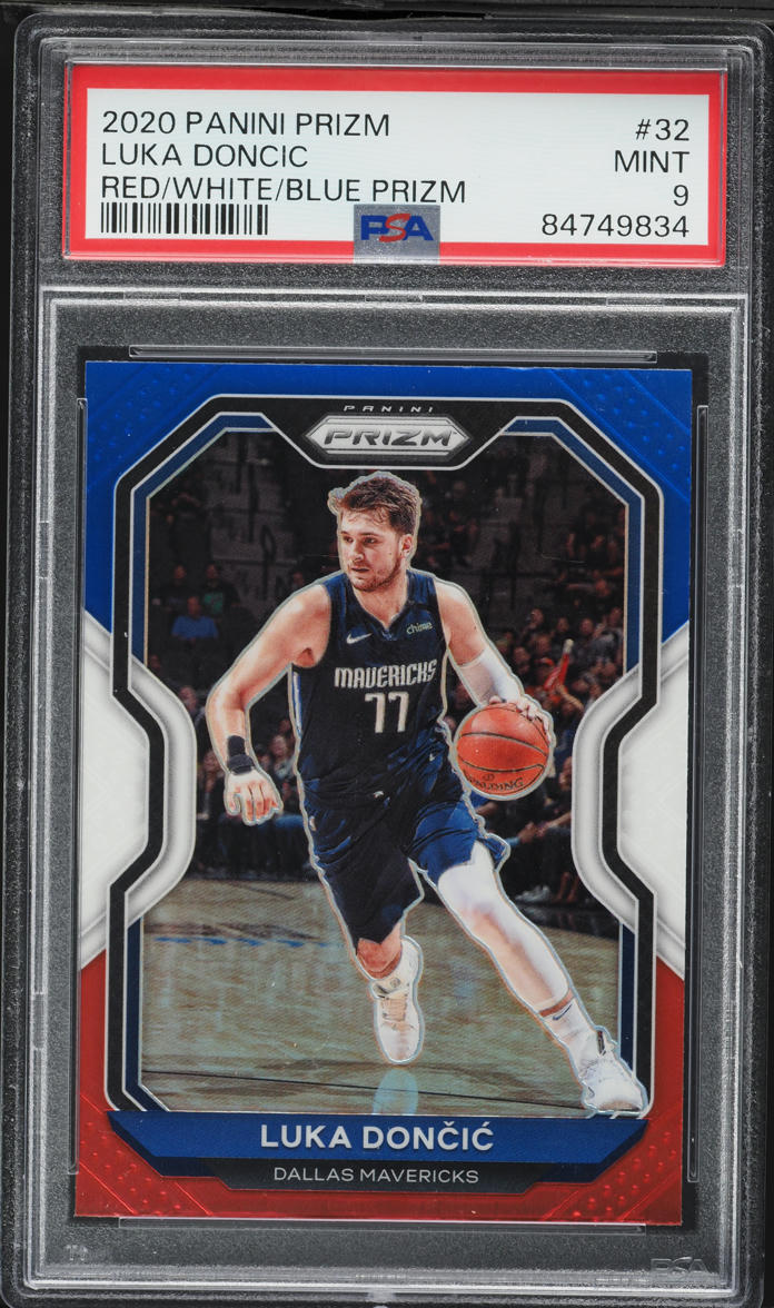 2020 Panini Prizm Red White Blue Luka Doncic #32 PSA 9 MINT