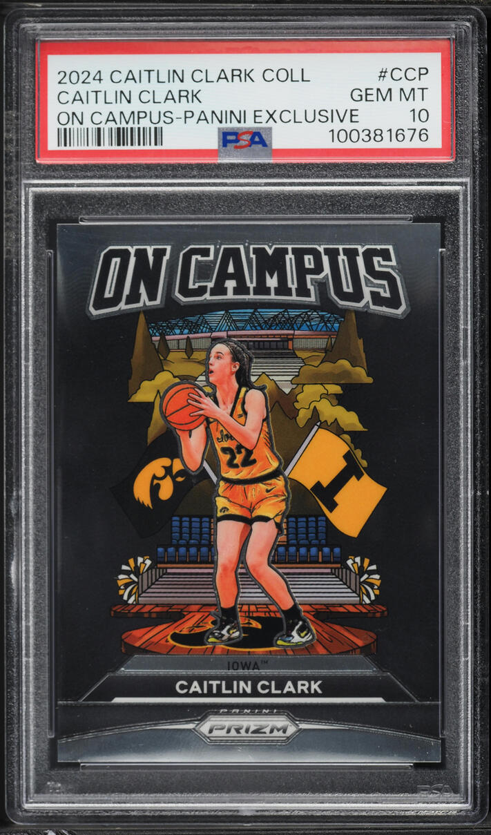 2024 Panini Collection On Campus Exclusive Caitlin Clark ROOKIE #CC-P PSA 10 GEM MINT