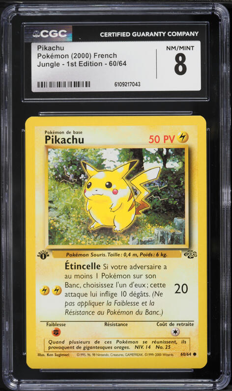 2000 Pokemon Japanese Library Card Horizontal Pikachu BGS 9.5 GEM
