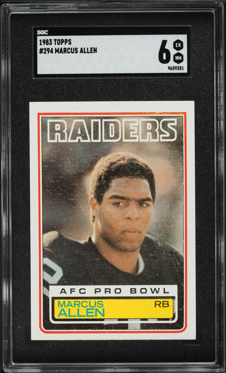 1983 Topps Football Marcus Allen ROOKIE #294 SGC 6 EXMT
