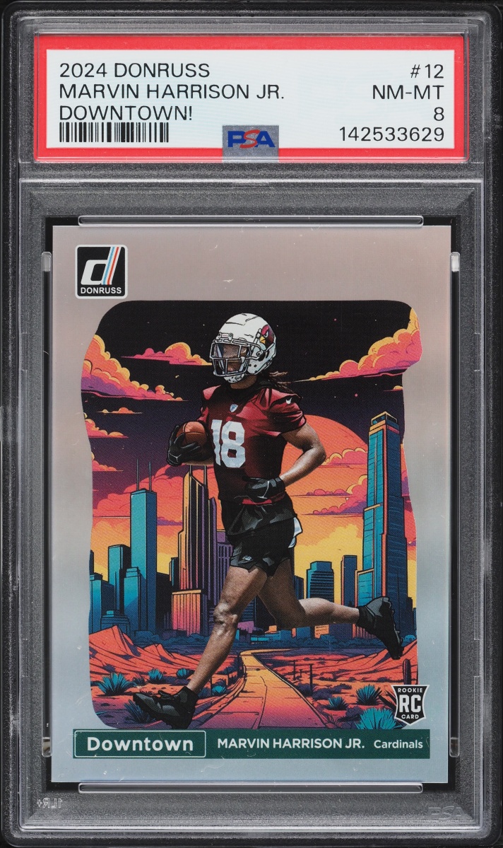2024 Donruss Downtown Marvin Harrison Jr. ROOKIE #12 PSA 8 NM-MT