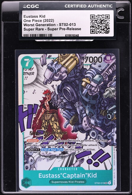 Eustass Kid ST02-001 [PAR] Parallel L Family Deck One Piece Card