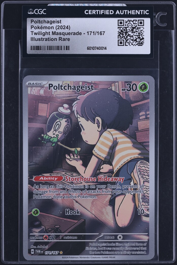 2024 Pokemon Scarlet & Violet Twilight Masquerade IR Poltchageist #171 CGC AUTH
