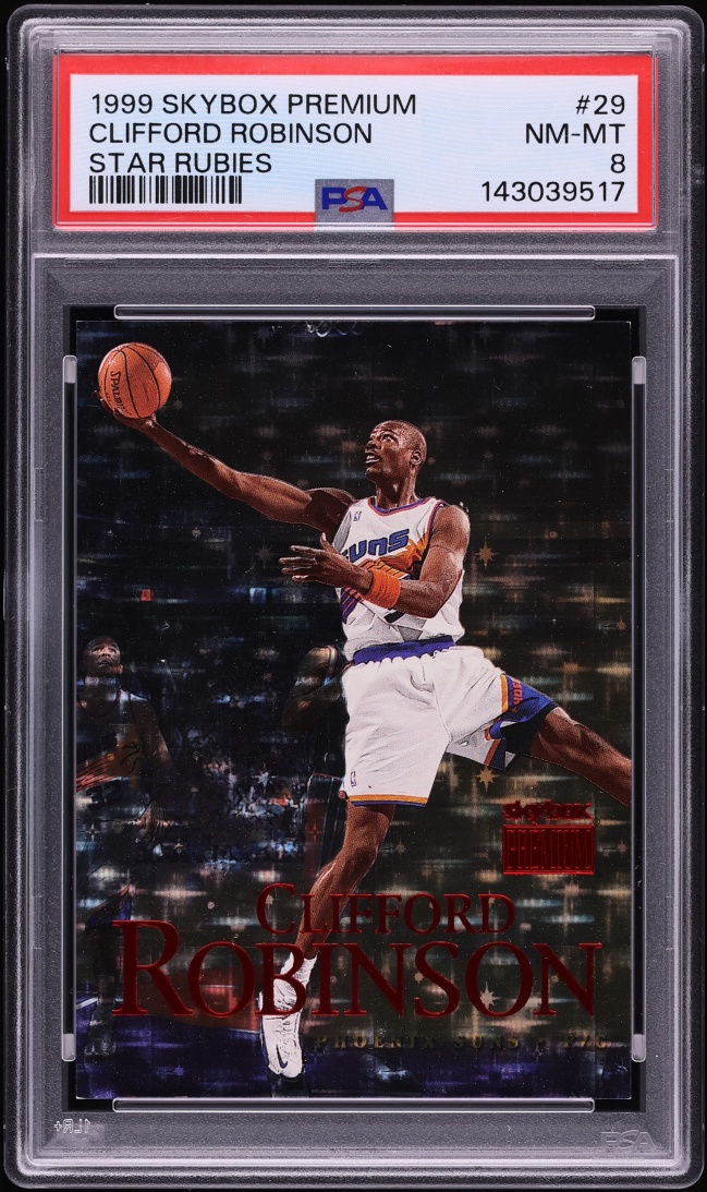 1999 Skybox Premium Star Rubies Clifford Robinson /45 #29 PSA 8 NM-MT